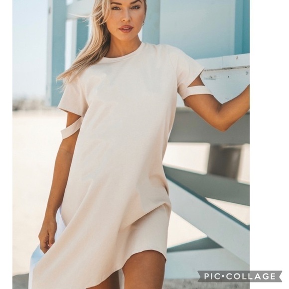 Blu Trends Dresses & Skirts - Color Block Dress - White & Beige